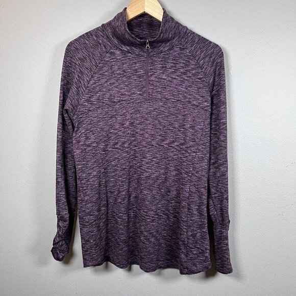 Columbia Omni-Wick 1/4 Zip Pullover Purple Heathered Women's Size M - Picture 1 of 8